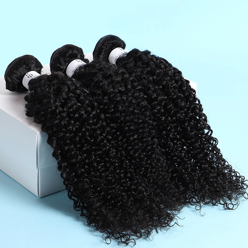 100% Human Hair Extensions Bundles Kinky Curly Water Wave Bundle Remy Raw Indian Hair Cheap Raw Hair Bundles with Closure
