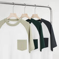 100% Cotton 300gms Heavy Breathable Oversized Raglan Sleeves T-Shirt for Men Unique Print Pattern Logo Decoration Pocket T Shirt
