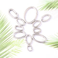 Simple Style Oval Open Jump Ring Clasp Jewelry Accessories Silver Plated Size Stainless Steel Customized Clasps & Hooks Opp Bag