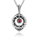 Manufacturer Direct Sale Pomegranate Red Gem Stainless Steel Pendant for Women Valentine's Gift Necklace