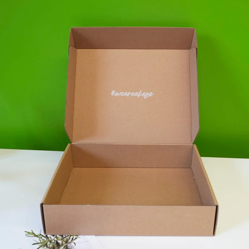 Custom Logo Printed Paper Box Foldable Cardboard Packaging Two Tuck End Corrugated 6x4x1 Notebook Packaging Box