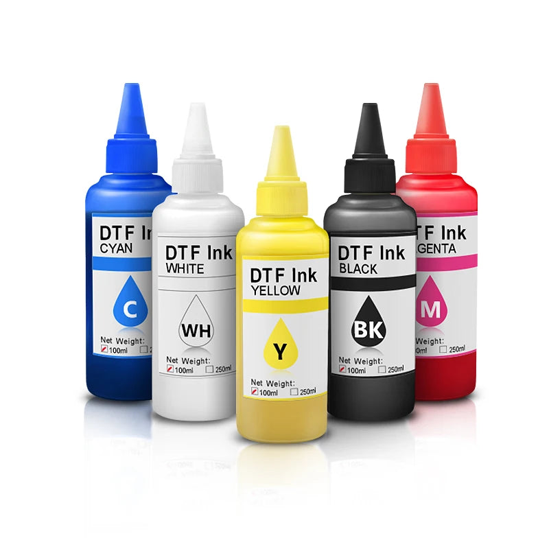Ocbestjet 100ML DTF White Ink for Epson DTF Tinta Ink Printed on DTF Film for Epson 1800 L1800 XP600 Printer