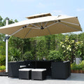 High Quality 3m Large Garden Outdoor Umbrella Heavy Duty Aluminium Cantilever Sun Patio Umbrella 360 Degree Parasol