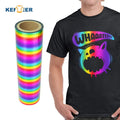 Free Sample New Hologram Htv Korean Laser High Temperature PU Film Heat Transfer Vinyl Iron on T-shirt