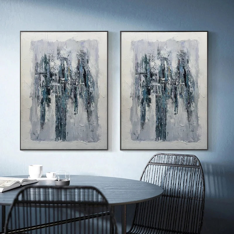 Modern Abstract 2 Sets Large Minimalist Art Abstract Art Acrylic Painting on Canvas  Hand Painted