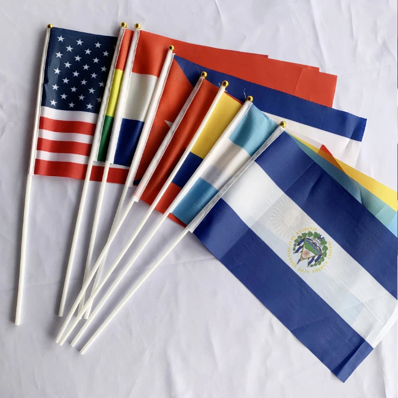 Custom Mini Cheap Custom Printed Hand Held Flag hand Waving Flag Banner
