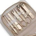 Portable Woman's Manicure Set Luxury Gold-Plated Fingernail Trimmer Cuticle Scissors Stainless Steel Material for Nail Care