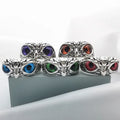 Hot Selling Punk Style Retro Colorful Owl Ring Adjustable Couple Ring