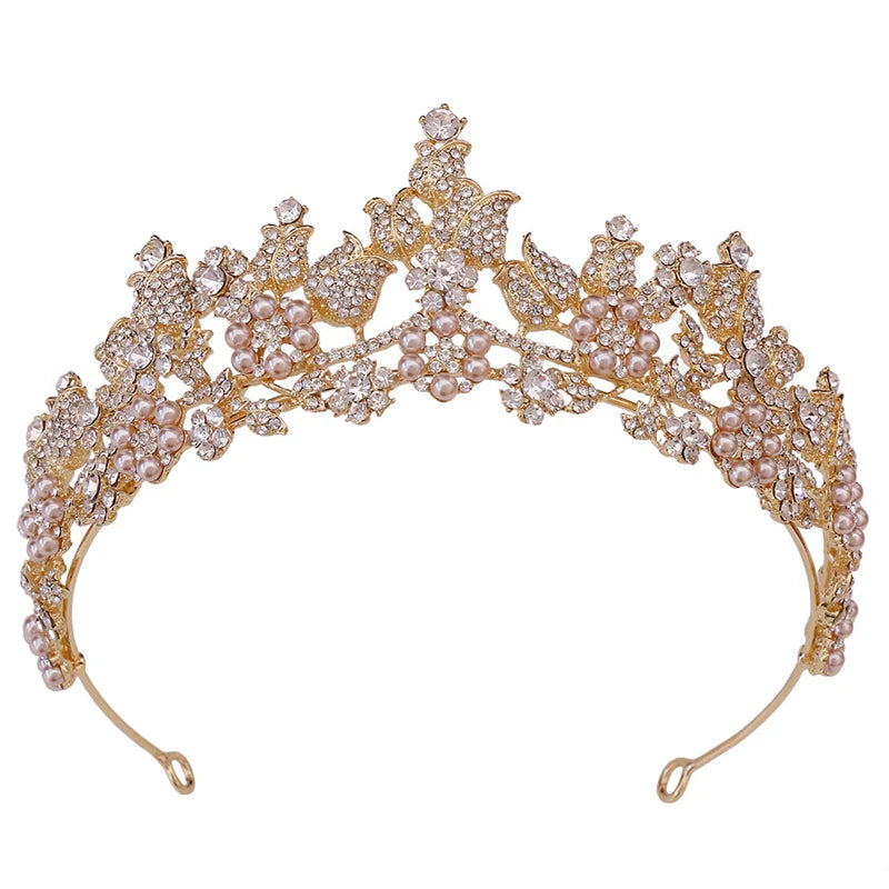 New Design Crown Colored Crystal Rhinestone Wedding Bridal Tiaras