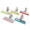 8cm Heavy-Duty Stainless Steel Bag Clip for Food Bag Clip with Silicone Sealer