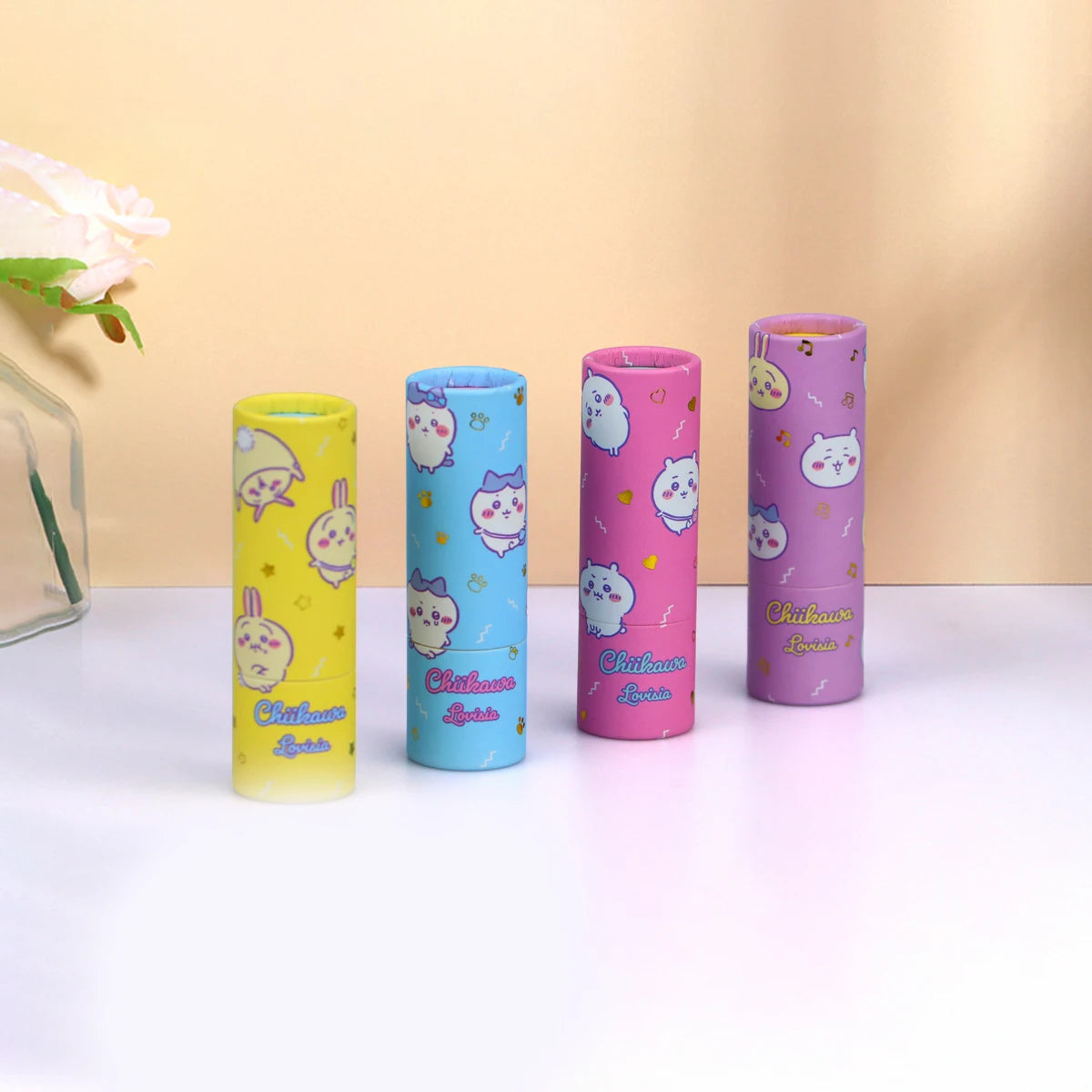 Circular Lipstick Tube Paper Shell Color Printed Lipstick Rotating Paper Tube Packaging Cosmetic Packaging Cans