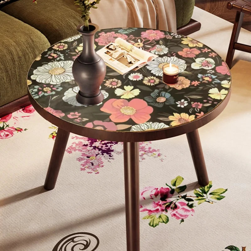 Hot Selling Nordic Color Pattern Elegant Modern Coffee Table Round Coffee Table Round Table