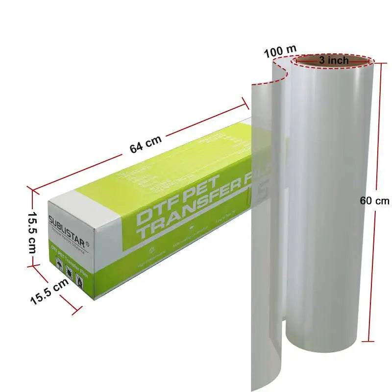 SUBLISTAR Stunning Rainbow Reflective DTF Film (60CM*100M) Special Finishes Easy to Cut  PET Film for DIY T-Shirts