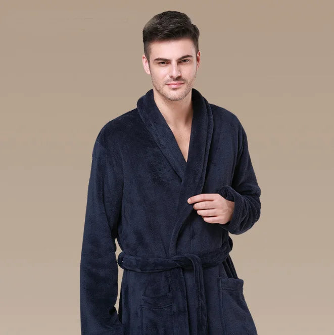 Quality Soft Unisex Coral Fleece Bath Robes for Shower and Bath With Custom logo