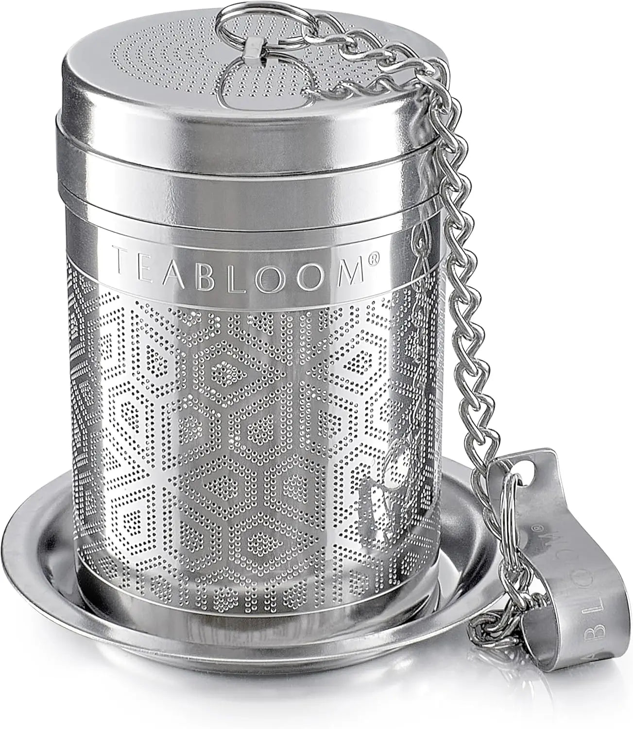 Customizable Logo or Pattern Stainless Steel Mesh Vintage Brushed Finish Coffee Tamper Skimmer Reusable Model MX002