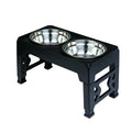 Hot Selling Stainless Steel Raised Dog Bowl with Adjustable Stand Double Dog Food and Water Bowl for Dogs or Cat Feeding