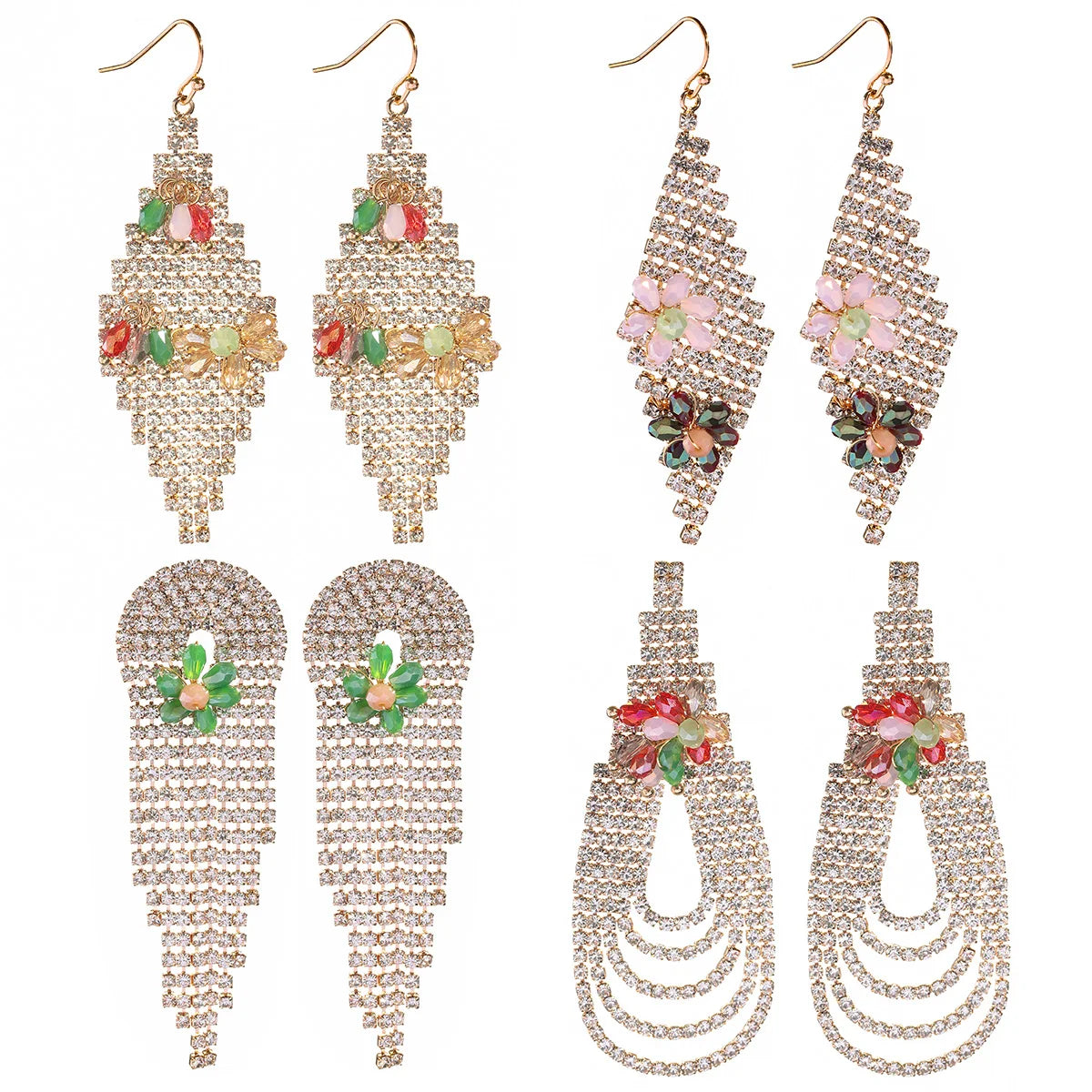 Dropping High Quality Rose Gold Plated Copper Tassel Christmas Fashion Drop Copper Earrings Trend for Women 2024