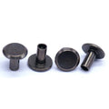 High Quality Flat Cone Head Semi Tubular Brass Rivets Black Nickel Plated-Direct From Factory Sales
