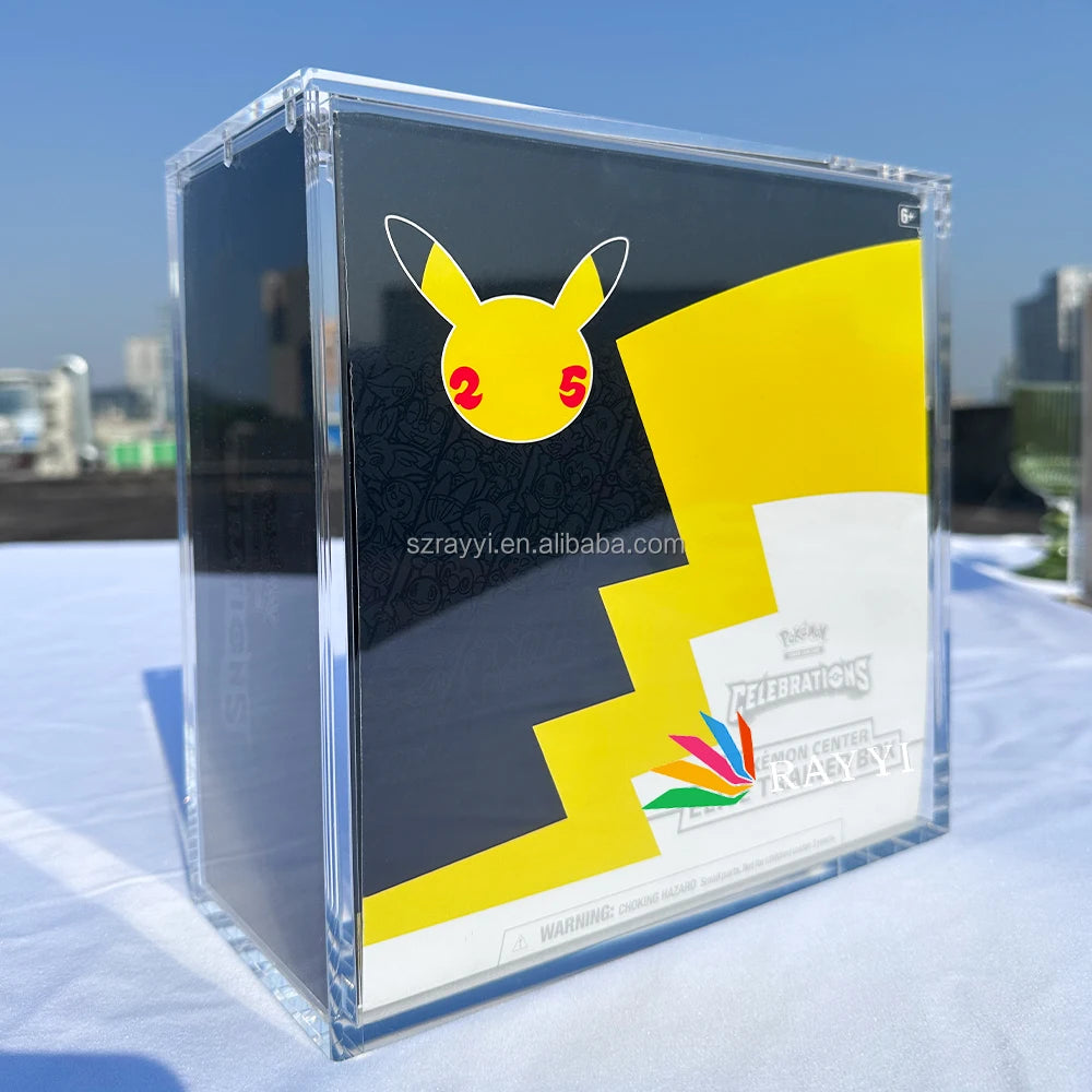RAY YI Pokemon TCG 25th Anniversary Celebrations Magnetic Acrylic Pokemon Center Exclusive Elite Trainer Box Display Case