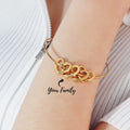 Custom Name Cubic Zirconia Heart Charm Bracelet and Bangles Personalized Bracelet Femme Fashion Jewelry Bracelets & Bangles