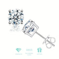 0.3CT-3CT Moissanite Earrings 925 Sterling Silver with Classic Design VVS1 Moissanite Diamond Stud for Men and Women