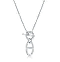 2024 New Brass Electroplated Silver OT Clasp Pig Nose Pendant Necklaces Jewelry Customized