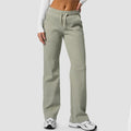 Wholesale Cotton French Terry Sweatpants High Waisted Drawstring Wide Leg Pants Custom Sweatpants