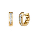 LOZRUNVE Fashion Delicate Baguette Huggie Earring Women Sterling Silver 925