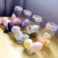 6pcs PU Canned Makeup Sponge Eggs Sunflower Design Cosmetic Bottle Mass Wholesale Beauty Sponge Eggs Washable Customizable Size
