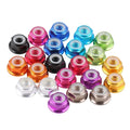 SDPSI DCT OEM Polished Passivated DIN6926 Aluminium Alloy Flange Lock Nuts Colourful Hexagon Nylon Insert DCT OEM DIN6926