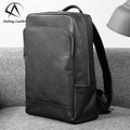 Andong Leather Men Business 15.6 Inch Laptop Backpack with Breathable Back Genuine Cow Leather Fashion Large Capacity Bags 6616
