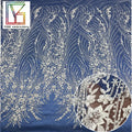 New Arrival Fashion White Sequins Beads Tulle Embroidery Bridal Lace With Pure White Full Pearls French Women Wedding Fabrics