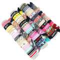 Friendship Bracelet Gold Silver Thread Embroidered Letter LOGO Woven Wristband Adjustable Size Webbing Tassel Bracelets