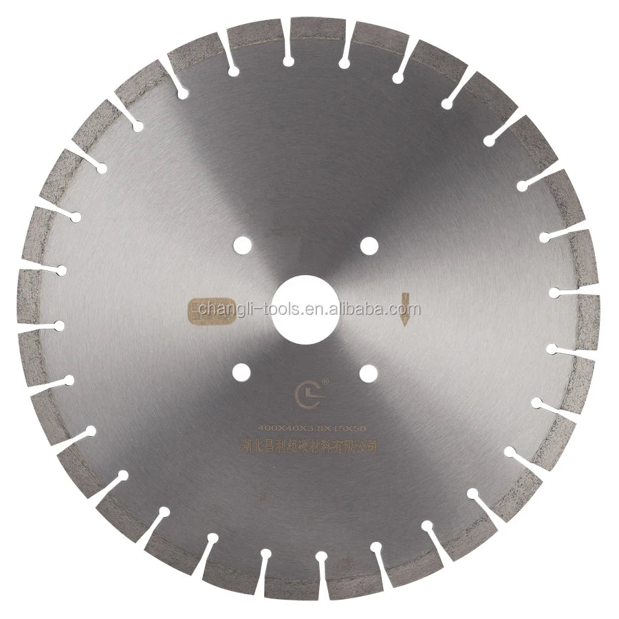 16inch 400mm Laser Welded Ti-Coated Industrial Grade Premium Diamond Saw Blades OEM Reinforced Concrete Stone Highway Road