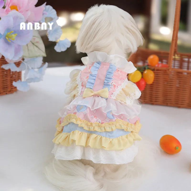High Quality Cute Lolita Dog Dress Coat for Small Dogs Pet Clothes Cat Dog Dress Princess Skirt Dog Clothes