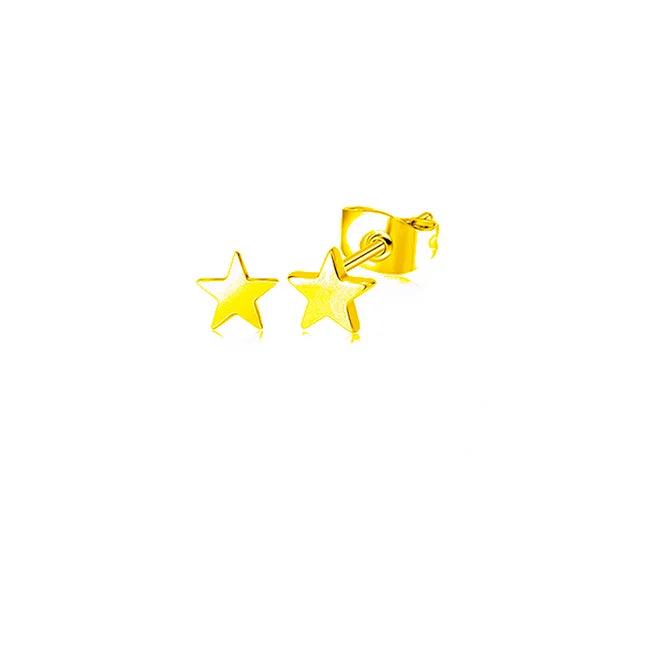 ZF 3-5mm Tiny Stainless Steel Stud Earrings Star Moon Cross Bar Lighting Ball Shape Butterfly Clasp Stud Earring for Women Men