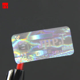 Holographic Stickers Paper Dna Die Cut Overlay Inkjet Tamper Proof Laser Back in Carton Rainbow Label Hologram Sticker