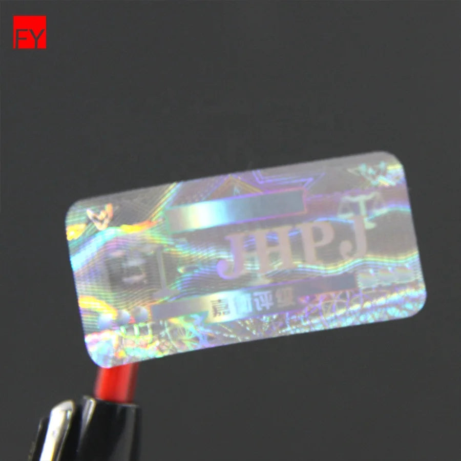 Holographic Stickers Paper Dna Die Cut Overlay Inkjet Tamper Proof Laser Back in Carton Rainbow Label Hologram Sticker