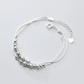 Hot 925 Sterling Silver Bracelets Box Chain Round Beads for Women Retro Wedding Party Wild Christmas Gifts Fashion Jewelry