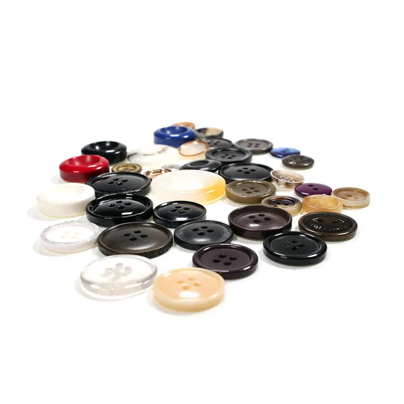 Custom Engraved Resin Shirt Buttons 4 Hole Round Plastic Sewing Buttons for Clothing T-Shirts Blouses DIY Craft Supplies