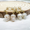 S925 Sterling Silver Natural Pearl Bead Earrings Fashion High Quality Gemstone Skull Head Pendant Earrings Jewelry Wholesale