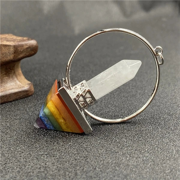 Diy Crystal Quartz Faceted Pendulum : Wholesale Pendulum : Gemstone Pendulum