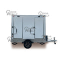 New Portable 2 Rooms Toilet Trailer Outdoor Toilet Shower Adult Mobile Temporary 2 Stalls Toilet Trailer Truck