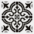 12*12 Inches Laser Cut Mandala Tile Stencil Reusable White PET for Floor Wall Tile Fabric & Furniture DIY Home Decor