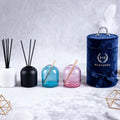 New Design Empty Multi-color Unique Shape Essential Oil Glass Perfume Aromatherapy Reed Diffuser Bottle