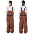 Unisex Winter Ski Pants Waterproof Breathable Bib Snowboarding Wear Oversized Baggy Style Seam Sealed Windproof Plus Size