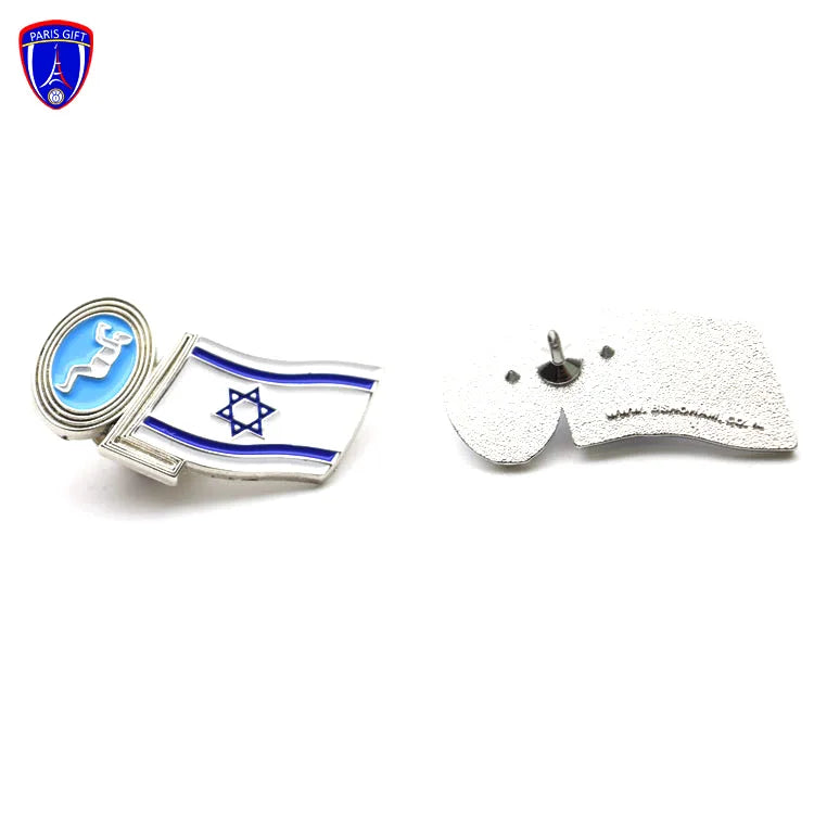 Israel 70th Anniversary Soft Enamel Flag Pin Badge with Raised Backside Logo Souvenir Edition