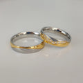 Gold Plated Stainless Steel Jewelry Stone Crown Couple Wedding Rings Anel Bague Anillos Eheringe Snubni Prsten Ringar Ringen