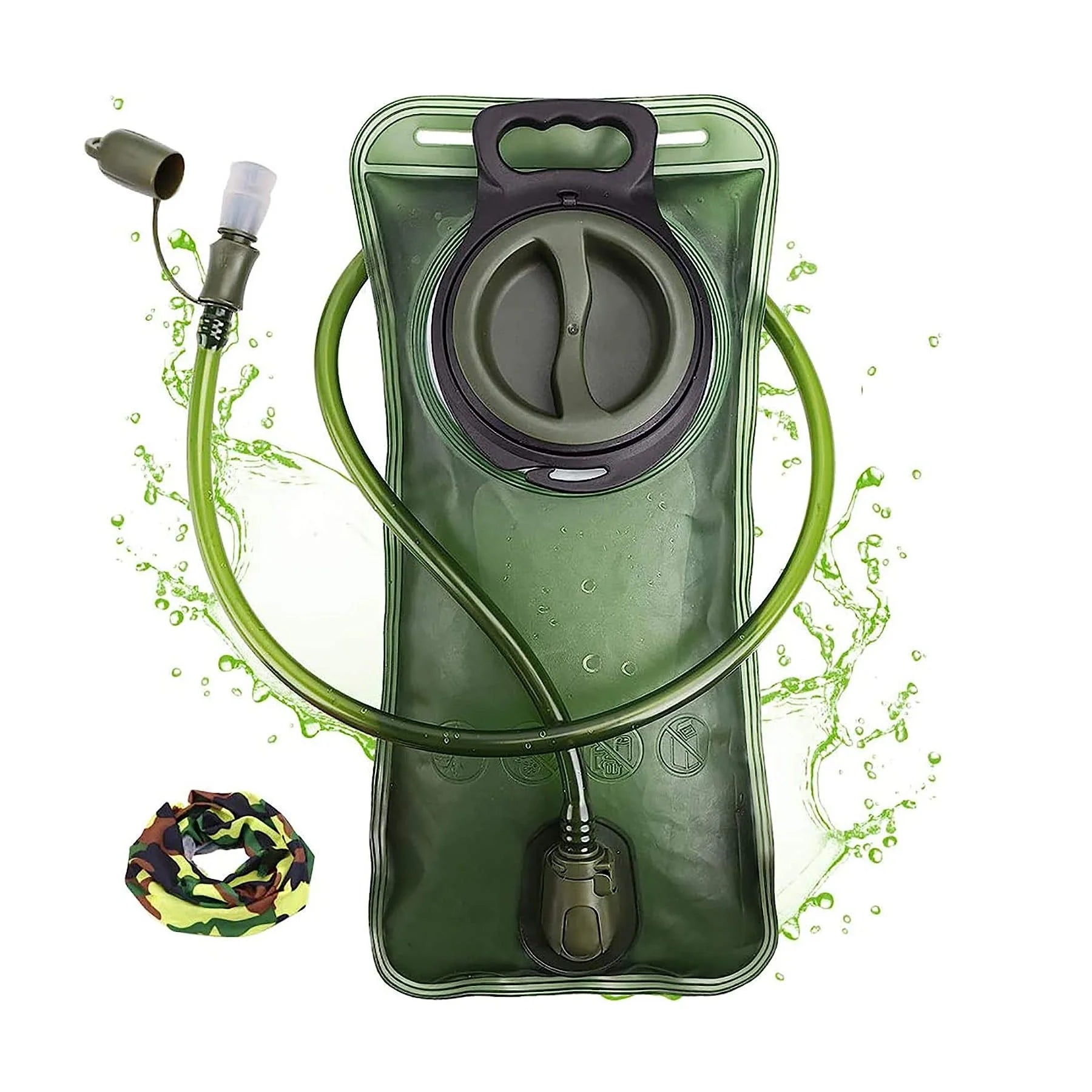 GSD Outdoor Hydration Bladder 2L Water Bladder for Hiking Backpack Leak Proof Water Reservoir Storage Bag Drinking Water Bag