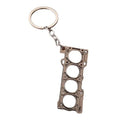 Automotive Part Car Gift Metal 3D Key Chains Ring Car Parts Key Chain 2023 Wholesale Gunmetal Head Car Engine Gasket Keychain